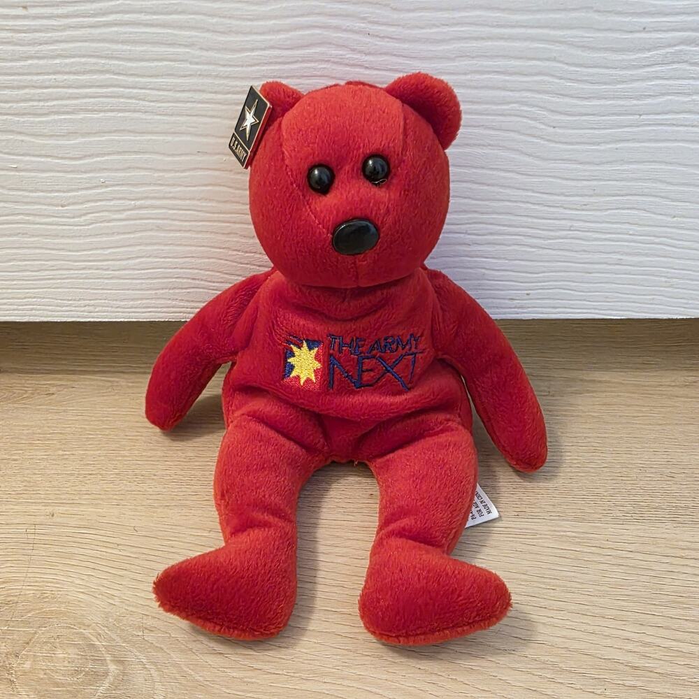 Red The U.S. Army Next Beanie Baby Billy‎ Millennial Congress Bear July 2000